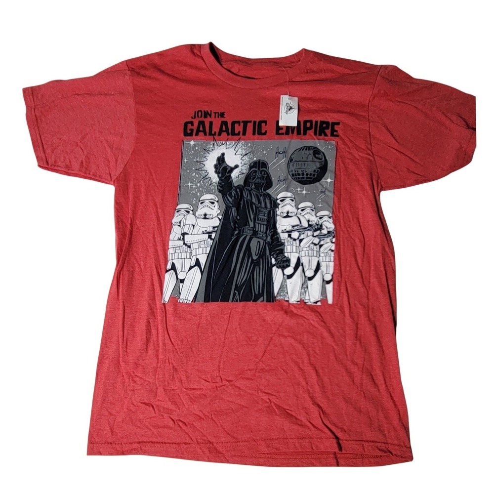 Star Wars Join The‎ Galactic Empire Darth Vader Red Graphic T-Shirt Mens Size M